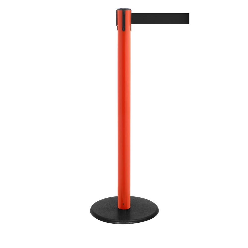 Produktabbildung Nr. 1: Potelet de délimitation à sangle RS-GUIDESYSTEMS®, socle en fonte, largeur de sangle 50 mm, rouge, noir, 4,0 m