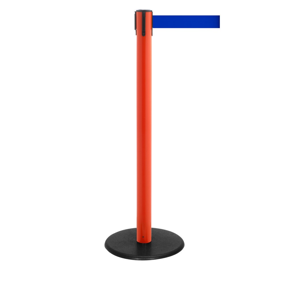 Produktabbildung Nr. 1: Potelet de délimitation à sangle RS-GUIDESYSTEMS®, socle en fonte, largeur de sangle 50 mm, rouge, bleu, 2,3 m