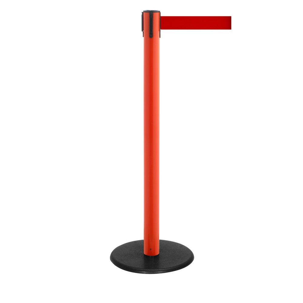 Produktabbildung Nr. 1: Potelet de délimitation à sangle RS-GUIDESYSTEMS®, socle en fonte, largeur de sangle 50 mm, rouge, rouge, 4,0 m