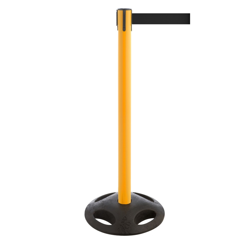 Produktabbildung Nr. 1: Potelet de délimitation à sangle RS-GUIDESYSTEMS®, socle en matériau composite, largeur de sangle 100 mm, jaune, noir