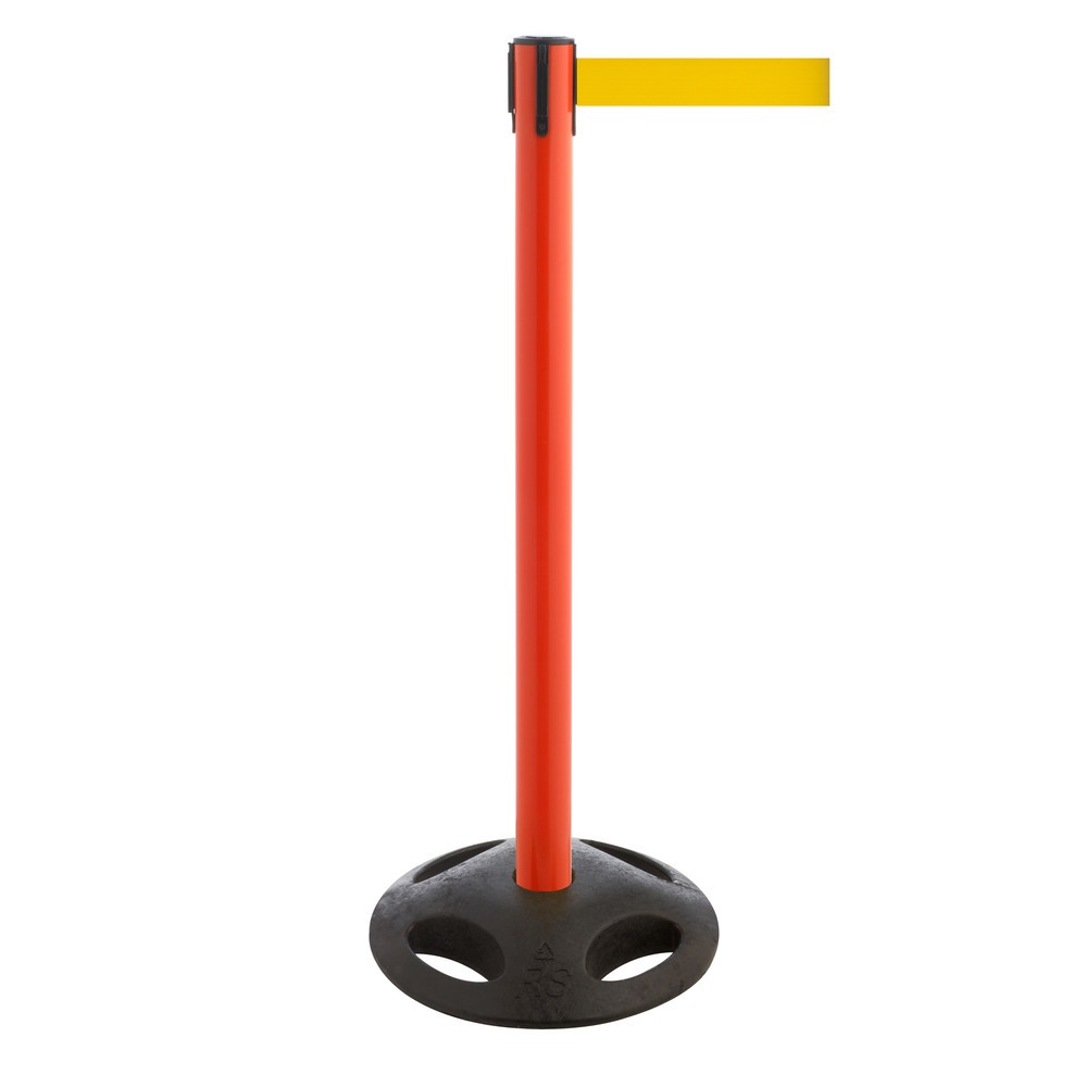 Produktabbildung Nr. 1: Potelet de délimitation à sangle RS-GUIDESYSTEMS®, socle en matériau composite, largeur de sangle 100 mm, rouge, jaune