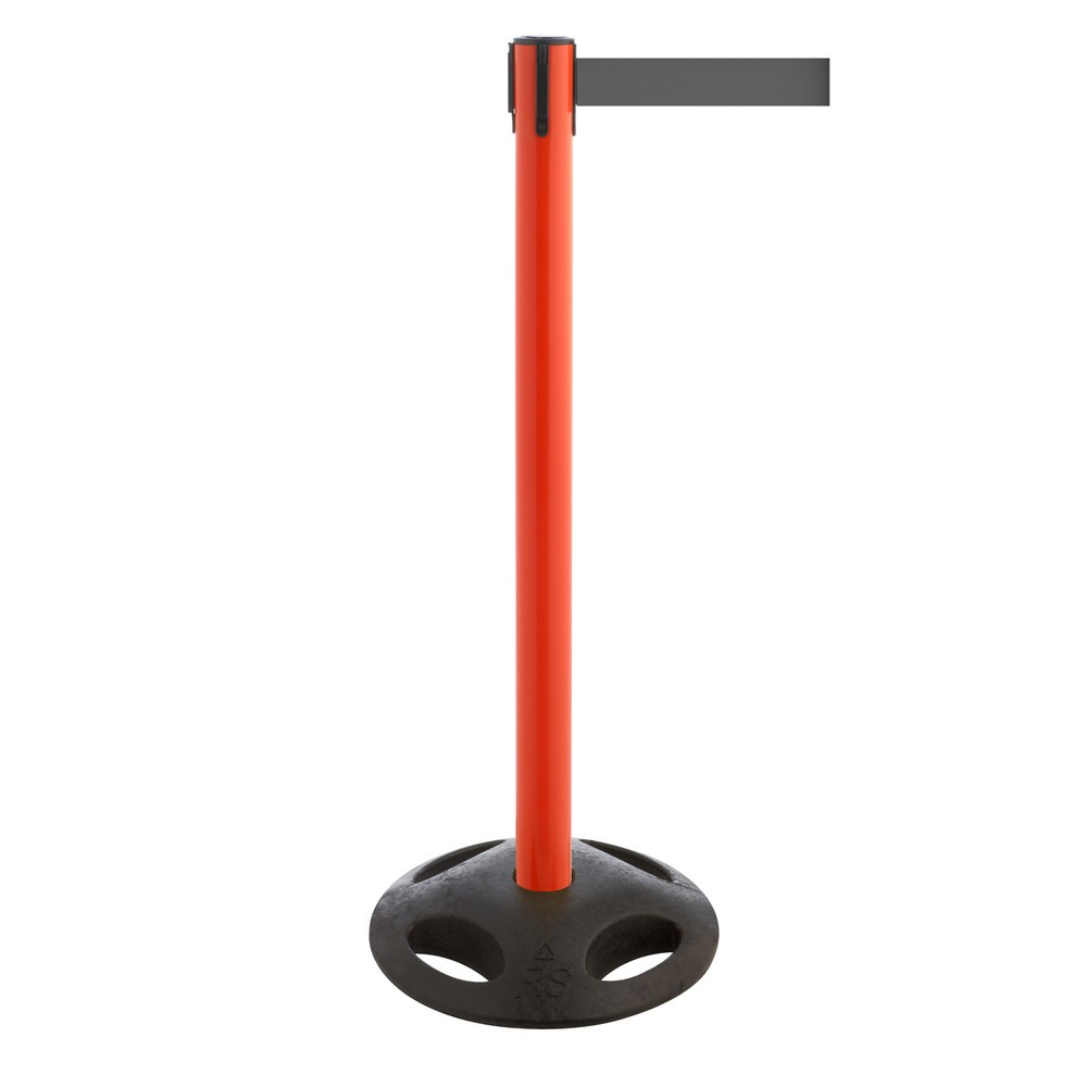 Produktabbildung Nr. 1: Potelet de délimitation à sangle RS-GUIDESYSTEMS®, socle en matériau composite, largeur de sangle 100 mm, rouge, gris