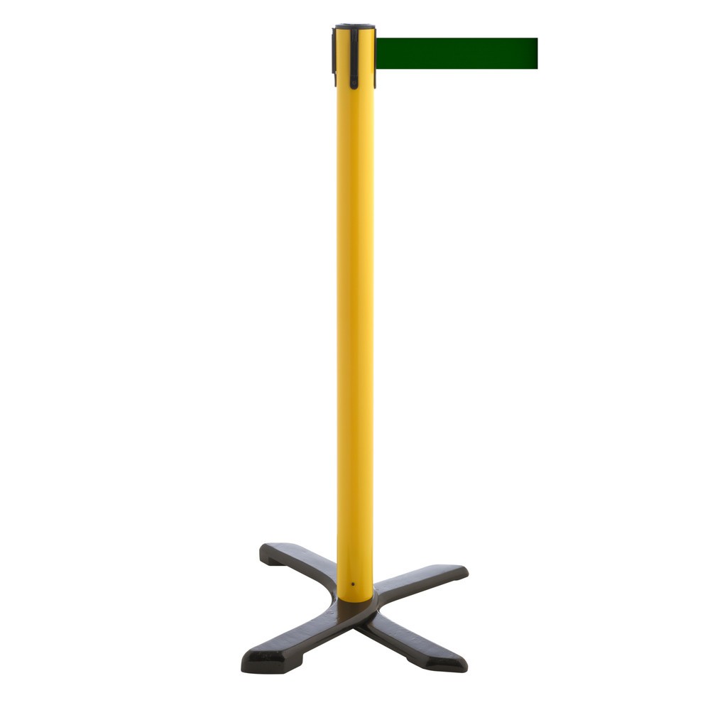 Produktabbildung Nr. 1: Potelet de délimitation pied en croix, longueur de sangle 2,3 m, jaune, Vert foncé