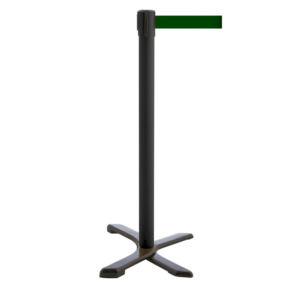 Produktabbildung Nr. 1: Potelet de délimitation pied en croix, longueur de sangle 2,3 m, noir, Vert foncé