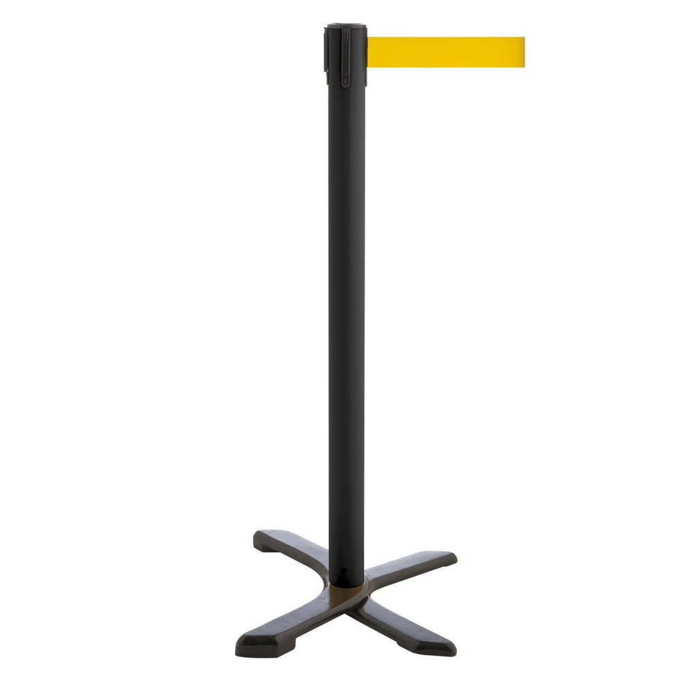 Produktabbildung Nr. 1: Potelet de délimitation pied en croix, longueur de sangle 2,3 m, noir, jaune