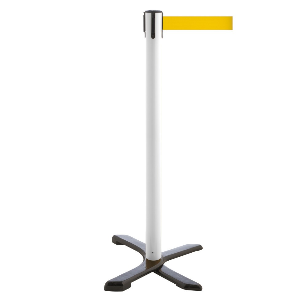 Produktabbildung Nr. 1: Potelet de délimitation pied en croix, longueur de sangle 2,3 m, blanc, jaune
