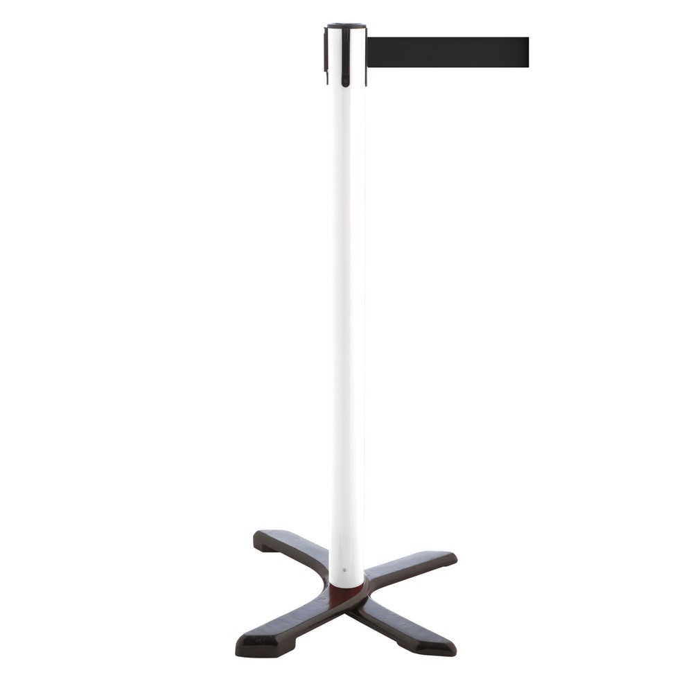 Produktabbildung Nr. 1: Potelet de délimitation pied en croix, longueur de sangle 4 m, blanc, noir