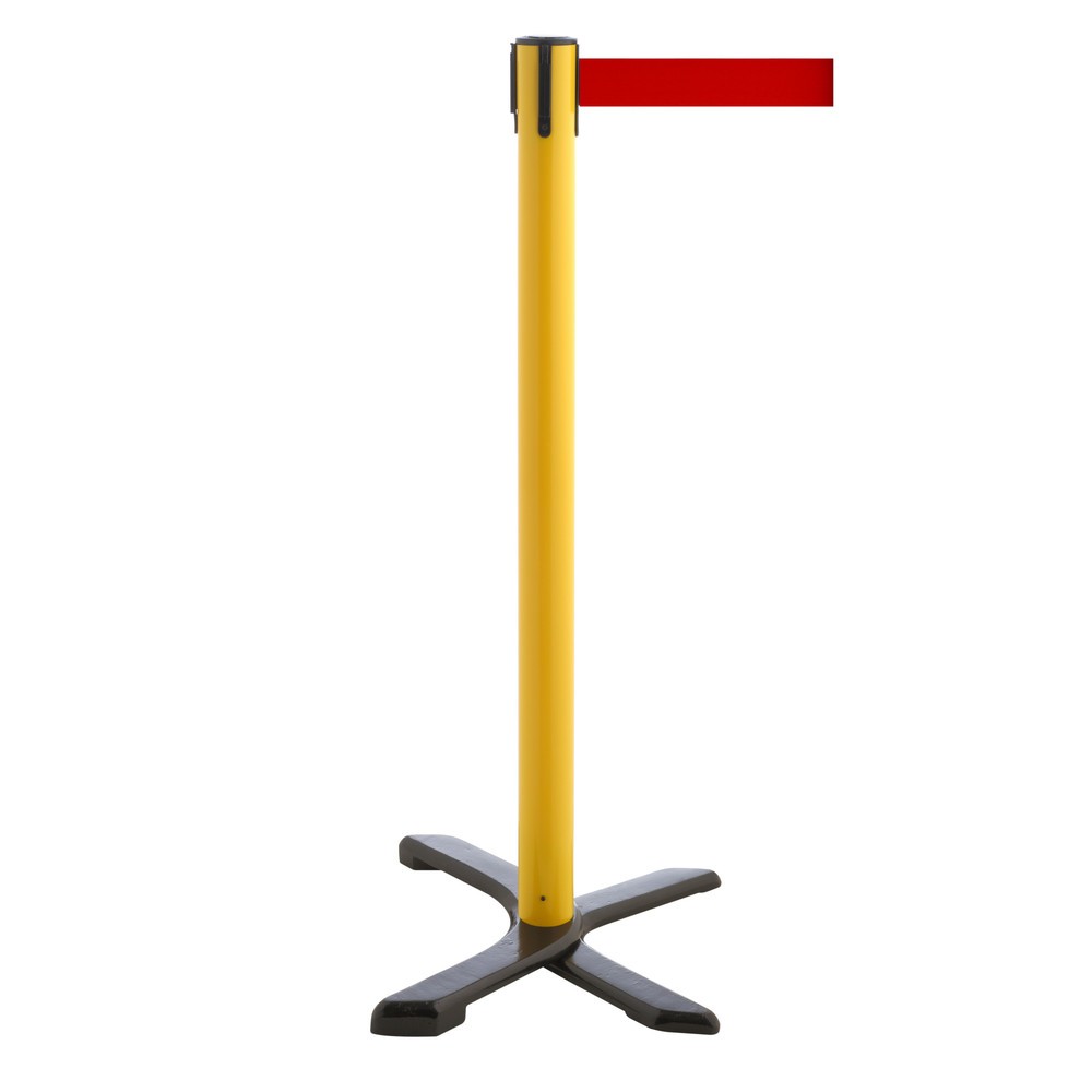 Produktabbildung Nr. 1: Potelet de délimitation pied en croix, longueur de sangle 4 m, jaune, rouge