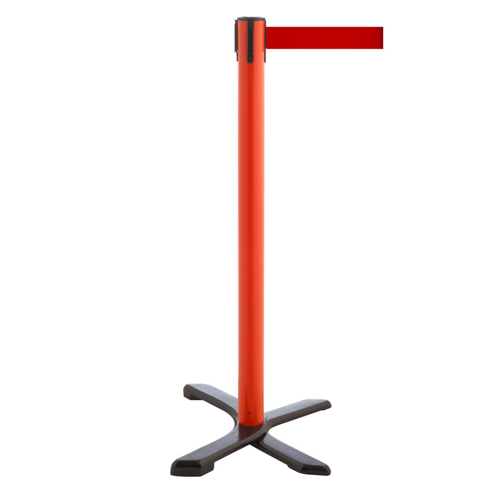 Produktabbildung Nr. 1: Potelet de délimitation pied en croix, longueur de sangle 4 m, rouge, rouge