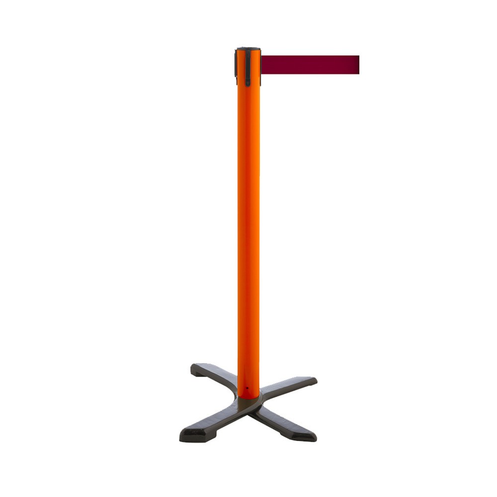 Produktabbildung Nr. 1: Potelet de délimitation pied en croix, longueur de sangle 4 m, rouge, rouge bourgogne