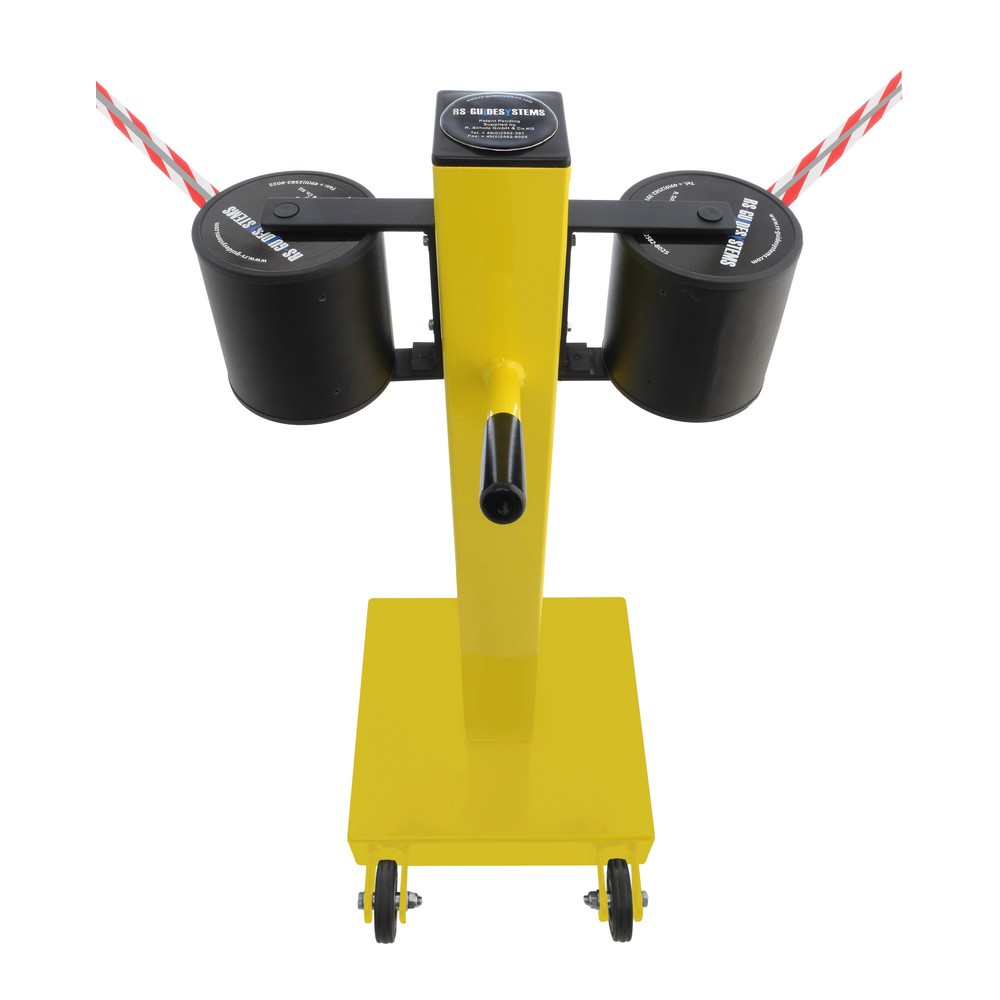 Produktabbildung Nr. 1: Potelet de délimitation RS-GUIDESYSTEMS® GLA 2000-E REFLECTO, longueur 2x 18 m, largeur 50 mm, potelet jaune, sangle rouge/blanc