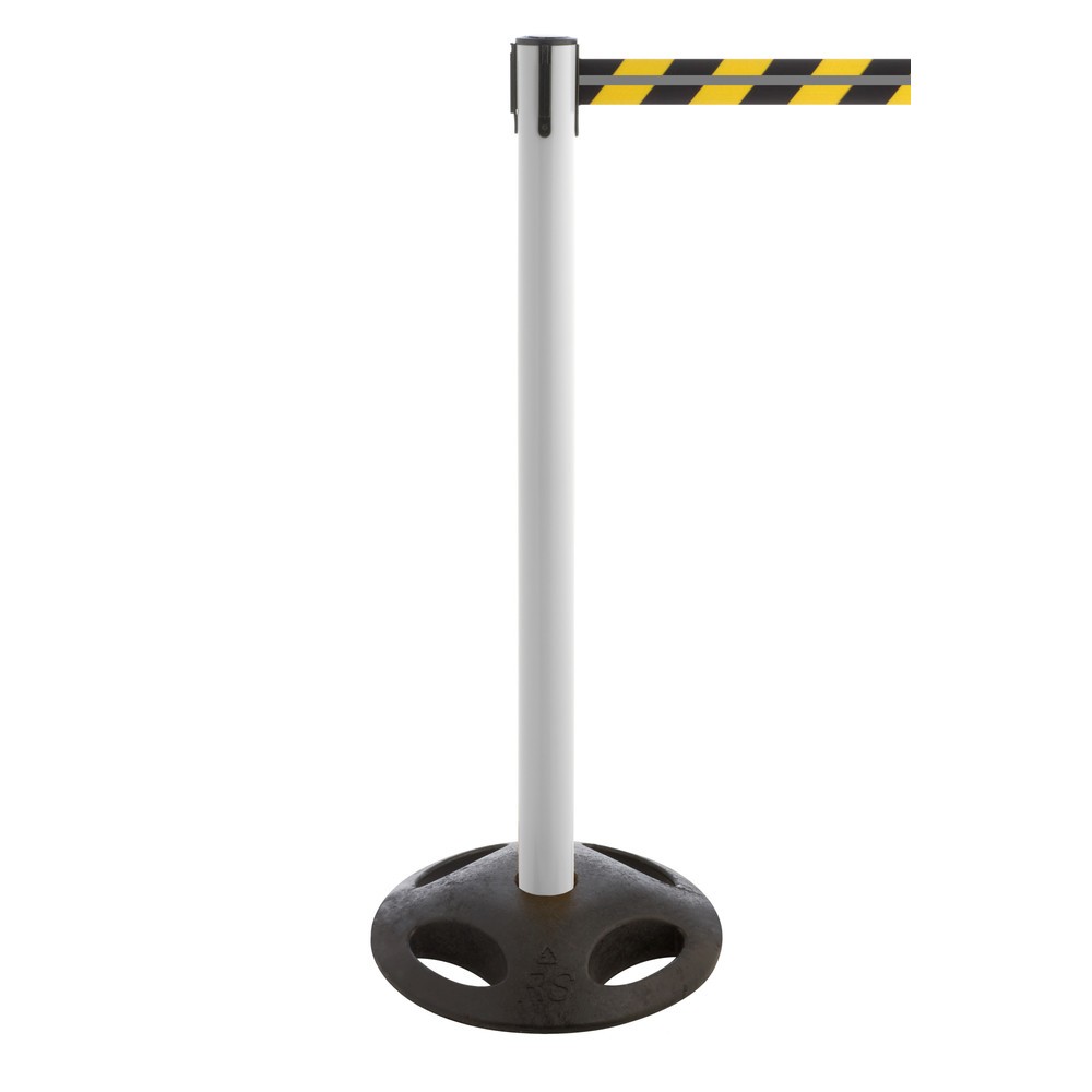 Produktabbildung Nr. 1: Potelet de délimitation RS-GUIDESYSTEMS® GLA 25-M REFLECTO, longueur 3,5 m, largeur 50 mm, potelet blanc, sangle noir/jaune