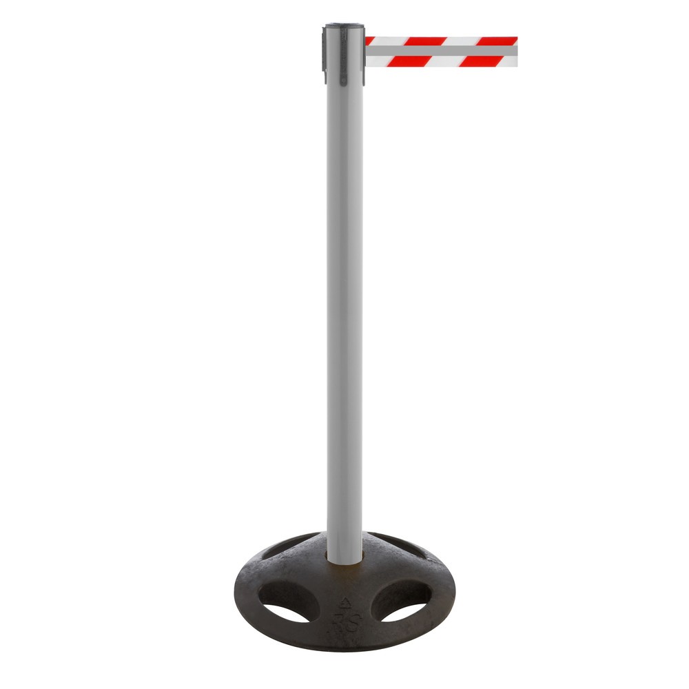Produktabbildung Nr. 1: Potelet de délimitation RS-GUIDESYSTEMS® GLA 25-A REFLECTO, longueur 3,5 m, largeur 50 mm, potelet anthracite, sangle rouge/blanc