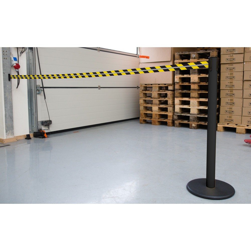 Produktabbildung Nr. 3: Potelet de délimitation RS-GUIDESYSTEMS® GLA 28-J REFLECTO, longueur 2,3 m, largeur 50 mm, potelet noir, sangle noir/jaune