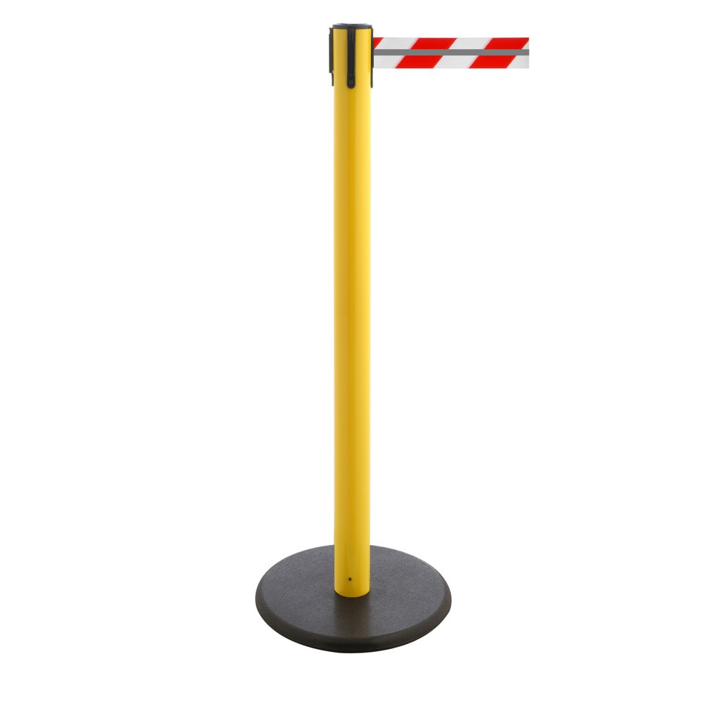 Produktabbildung Nr. 1: Potelet de délimitation RS-GUIDESYSTEMS® GLA 28-E REFLECTO, longueur 2,3 m, largeur 50 mm, potelet jaune, sangle rouge/blanc