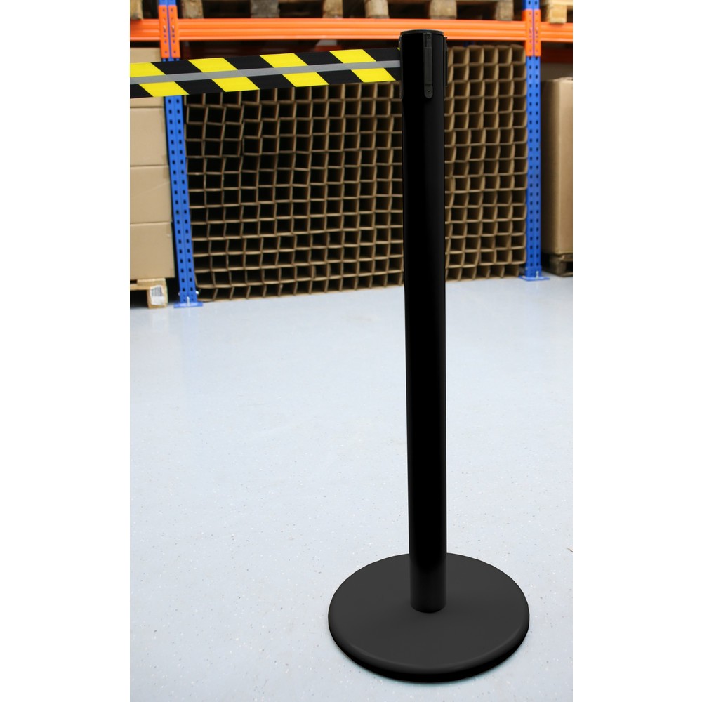 Produktabbildung Nr. 3: Potelet de délimitation RS-GUIDESYSTEMS® GLA 45-J REFLECTO, longueur 2,3 m, largeur 50 mm, potelet noir, sangle noir/jaune