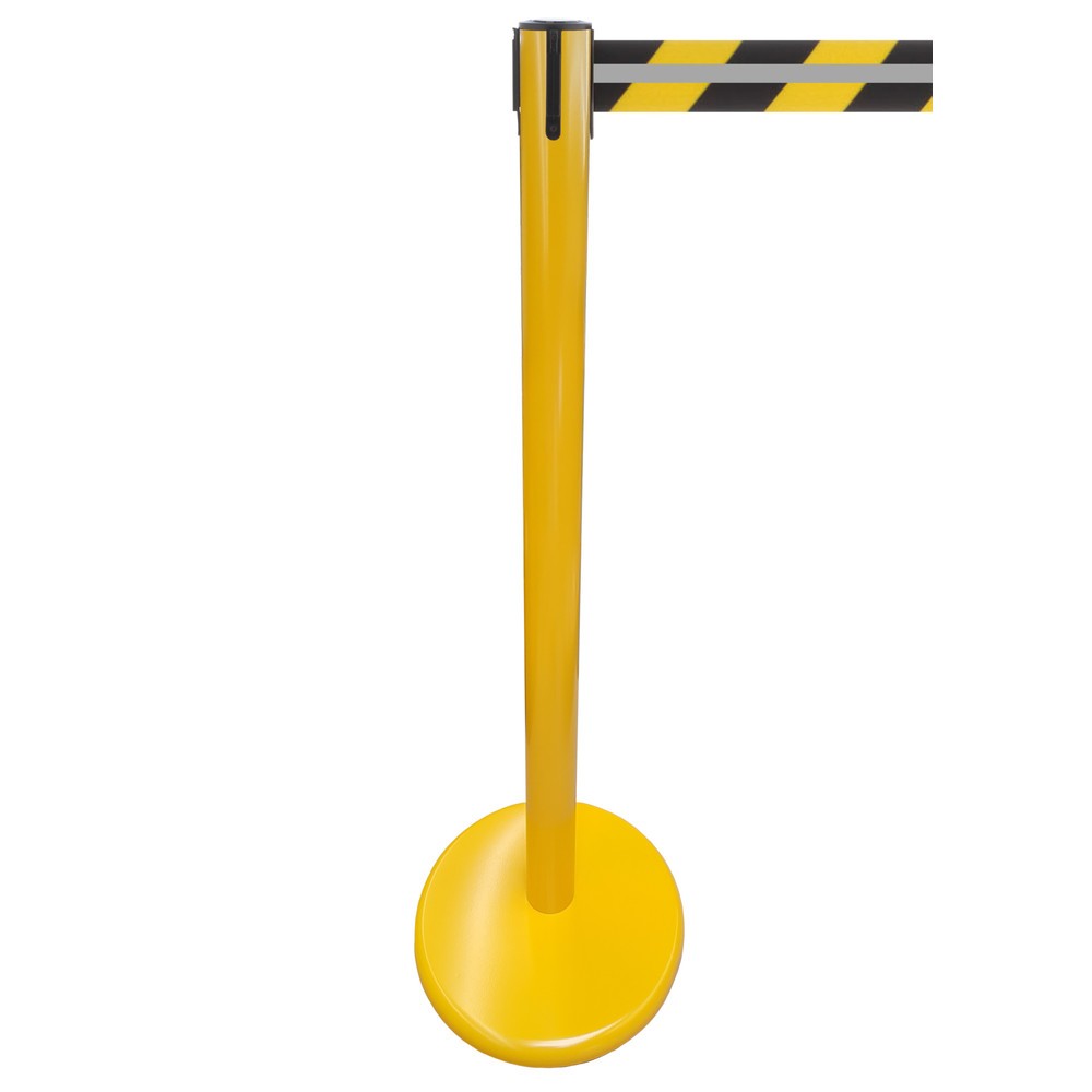 Produktabbildung Nr. 1: Potelet de délimitation RS-GUIDESYSTEMS® GLA 45-E REFLECTO, longueur 2,3 m, largeur 50 mm, potelet jaune, sangle noir/jaune