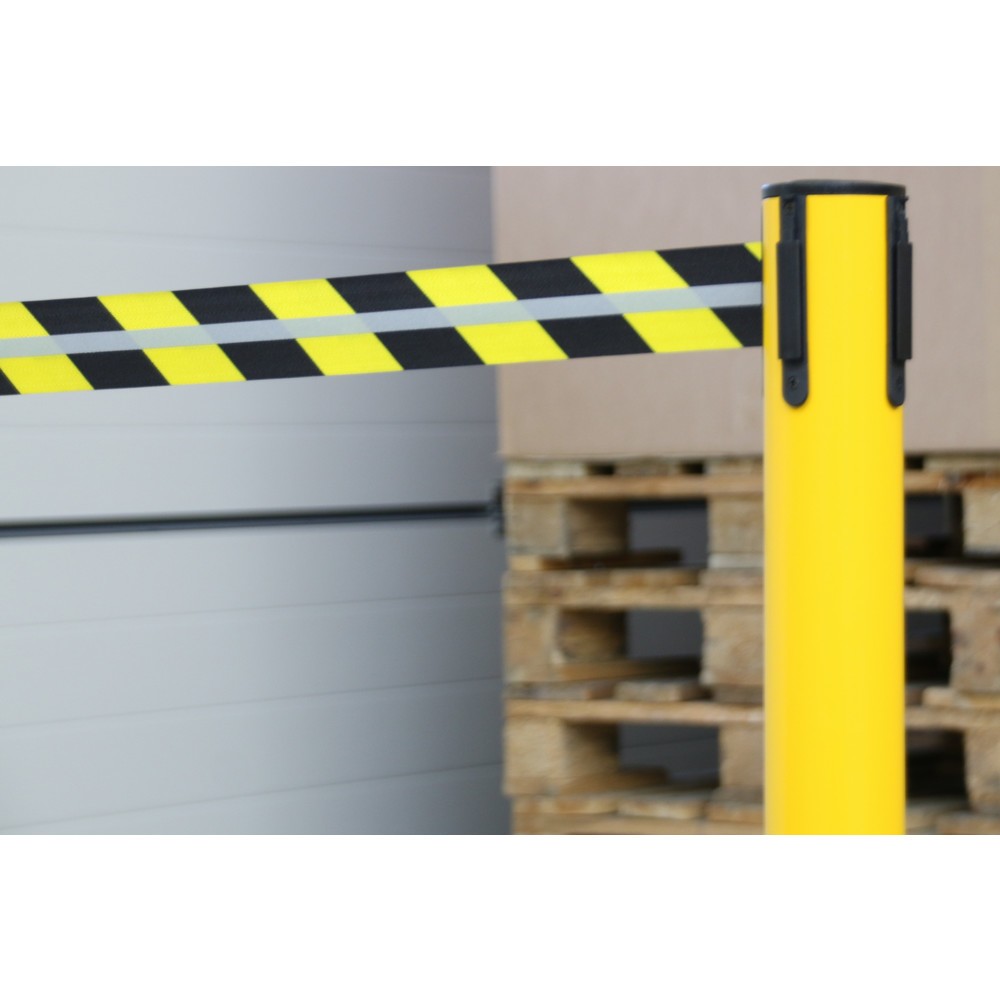 Produktabbildung Nr. 3: Potelet de délimitation RS-GUIDESYSTEMS® GLA 45-E REFLECTO, longueur 2,3 m, largeur 50 mm, potelet jaune, sangle noir/jaune