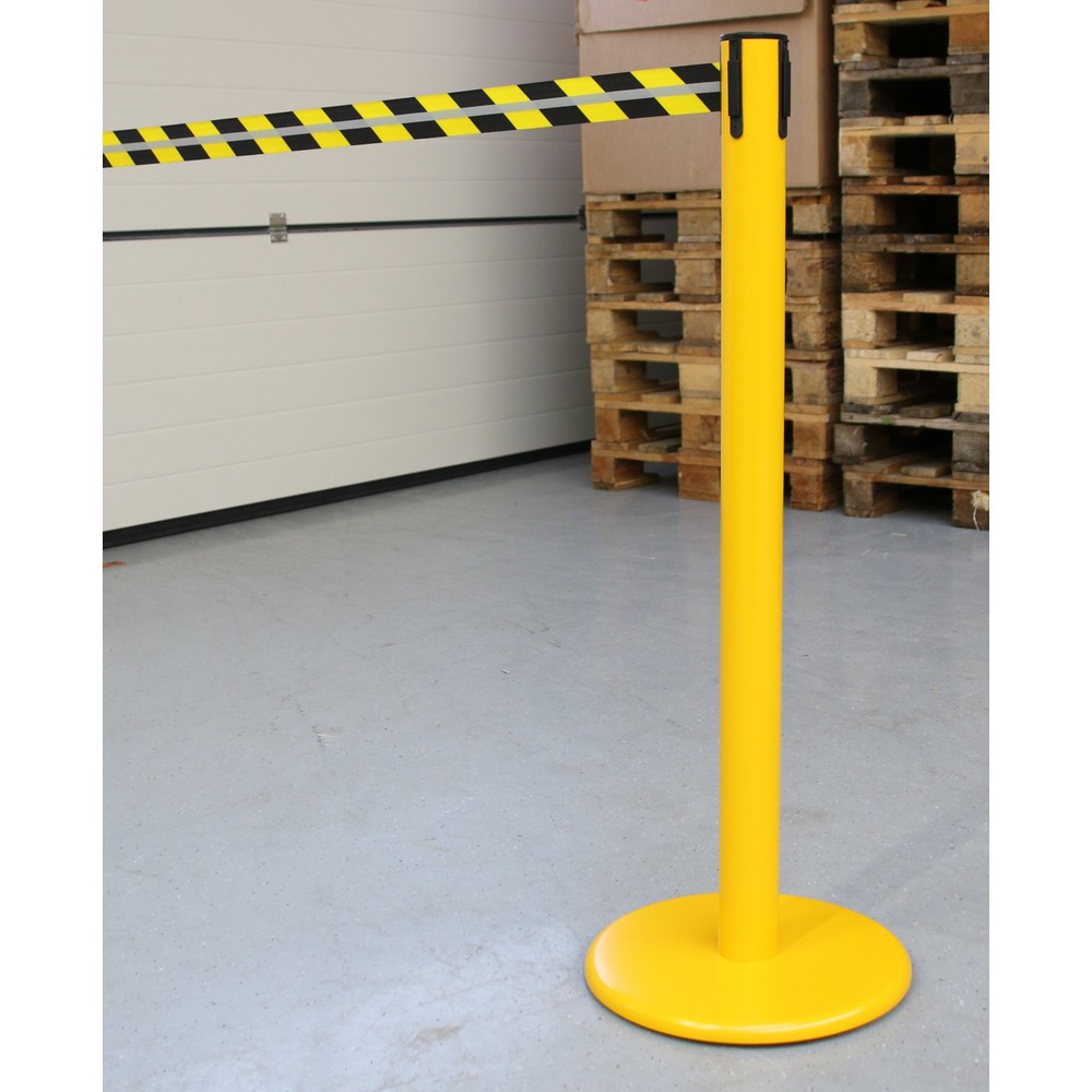 Produktabbildung Nr. 4: Potelet de délimitation RS-GUIDESYSTEMS® GLA 45-E REFLECTO, longueur 2,3 m, largeur 50 mm, potelet jaune, sangle noir/jaune