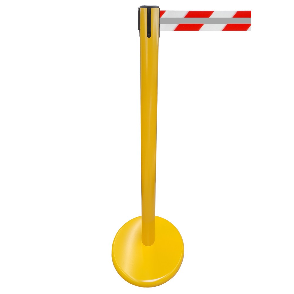 Produktabbildung Nr. 1: Potelet de délimitation RS-GUIDESYSTEMS® GLA 45-E REFLECTO, longueur 2,3 m, largeur 50 mm, potelet jaune, sangle rouge/blanc