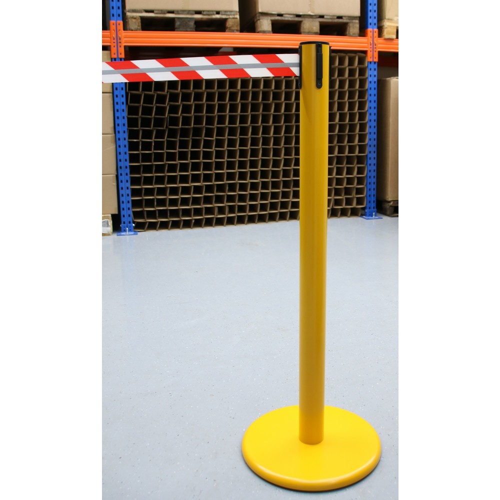 Produktabbildung Nr. 3: Potelet de délimitation RS-GUIDESYSTEMS® GLA 45-E REFLECTO, longueur 2,3 m, largeur 50 mm, potelet jaune, sangle rouge/blanc