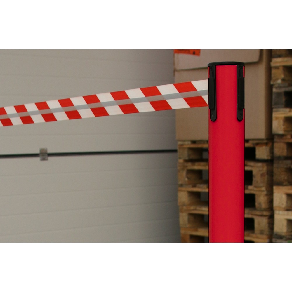 Produktabbildung Nr. 3: Potelet de délimitation RS-GUIDESYSTEMS® GLA 45-D REFLECTO, longueur 2,3 m, largeur 50 mm, potelet rouge, sangle rouge/blanc