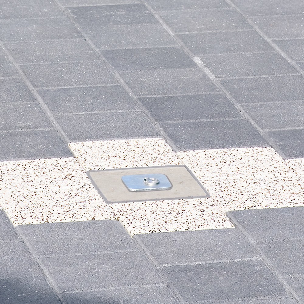 Produktabbildung Nr. 2: Potelet en acier inoxydable, escamotable, 70 x 70 mm, verrouillable abaissé