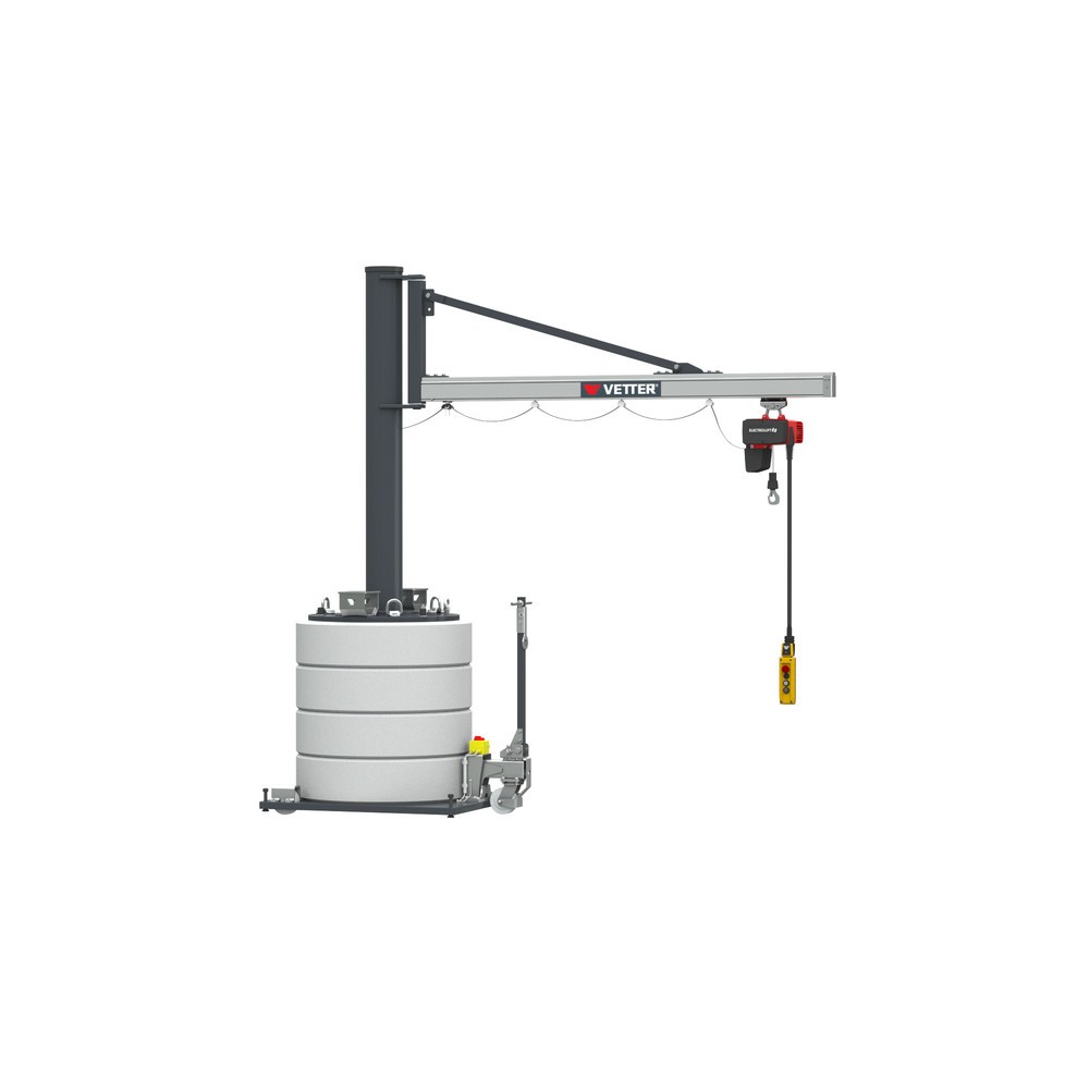 Produktabbildung Nr. 3: Potence VETTER®, palan électrique à chaîne LIFTKET inclus, plage de pivotement de 270°, portée 2 900 mm, capacité de charge 125 kg