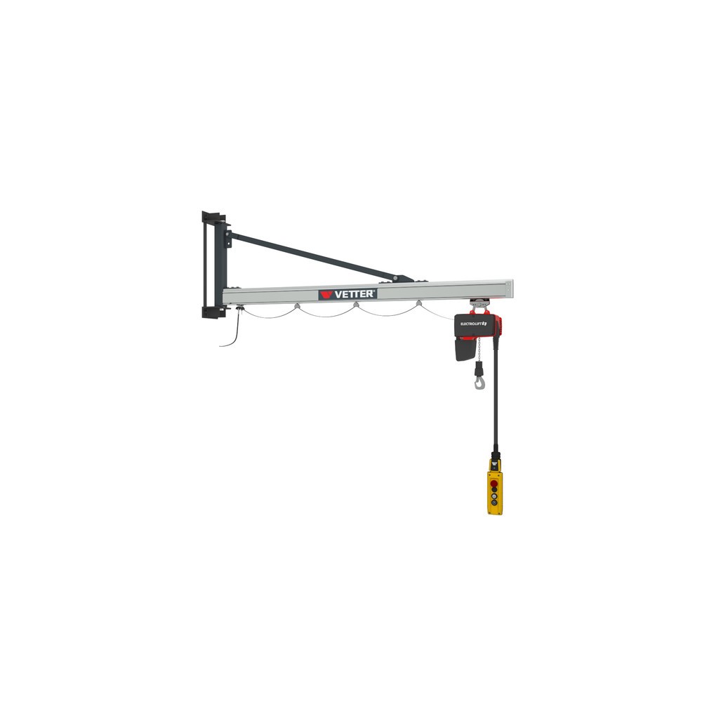 Produktabbildung Nr. 3: Potence VETTER®, palan électrique à chaîne LIFTKET inclus, version murale, portée 1 900 mm, capacité de charge 125 kg