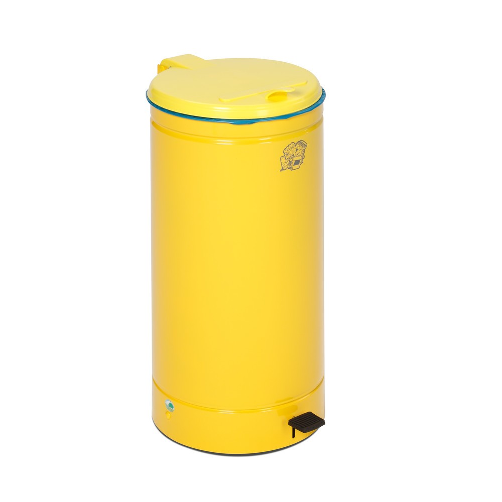Produktabbildung Nr. 2: Poubelle à pédale Euro-en jaune Couvercle 60 litres, corps jaune, couvercle jaune