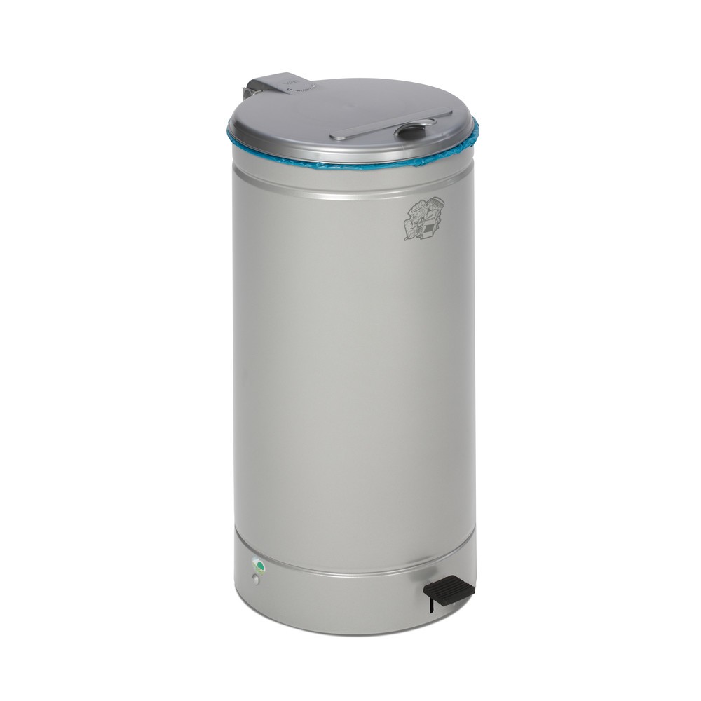 Produktabbildung Nr. 2: Poubelle à pédale Euro-Pedal, 60 litres, corps gris, couvercle argent