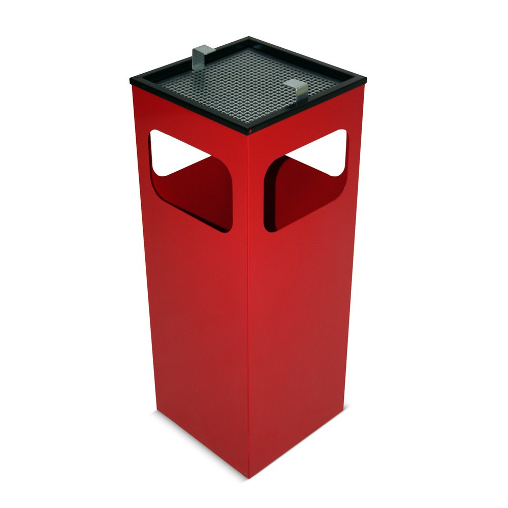 Illustration du produit: Poubelle-cendrier KUBA, 15 litres, rouge