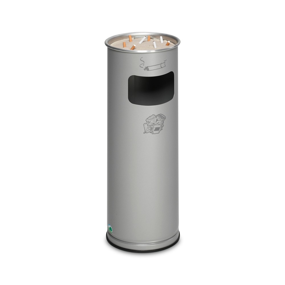 Illustration du produit: Poubelle-cendrier VAR®, modèle sur pied, 16,7 litres, argent