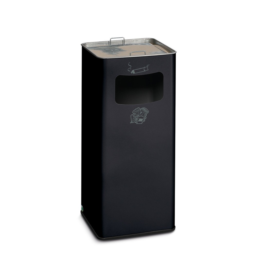 Illustration du produit: Poubelle-cendrier VAR®, modèle sur pied, 31,7 litres, gris noir