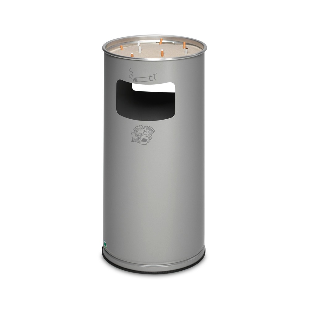 Illustration du produit: Poubelle-cendrier VAR®, modèle sur pied, 37,4 litres, argent