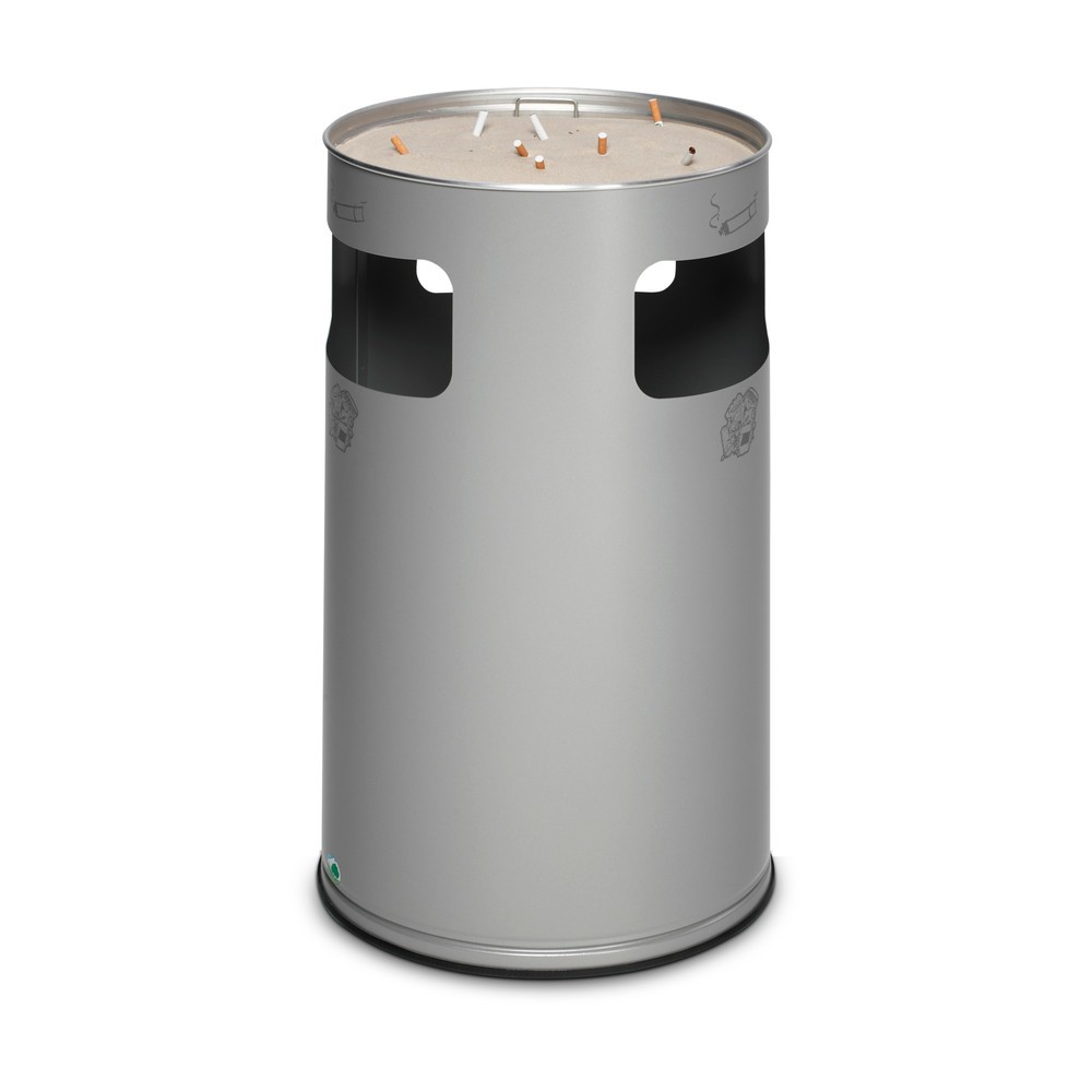 Illustration du produit: Poubelle-cendrier VAR®, modèle sur pied, 69,2 litres, argent