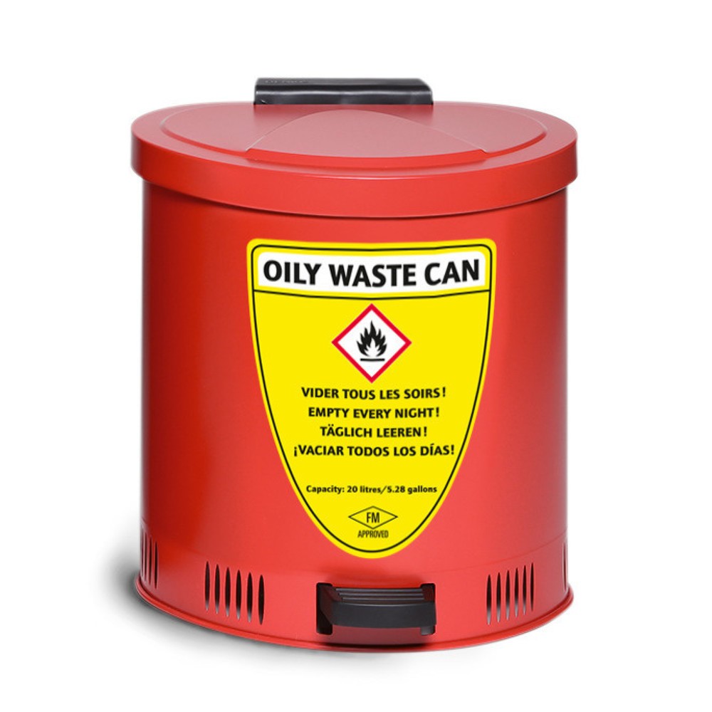 Illustration du produit: Poubelle de sécurité SSB, acier, rouge, 20 litres