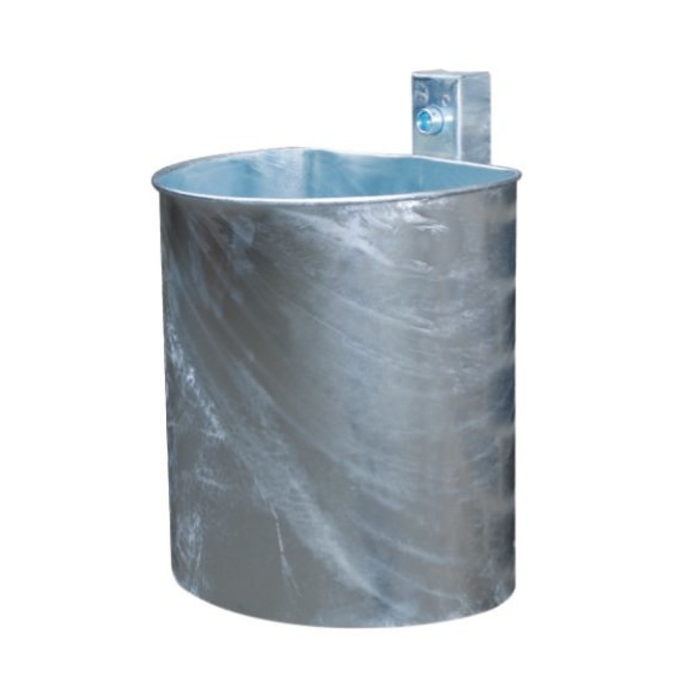 Illustration du produit: RENNER Poubelle en acier, 20 litres, semi-circulaire, montage mural, non perforée