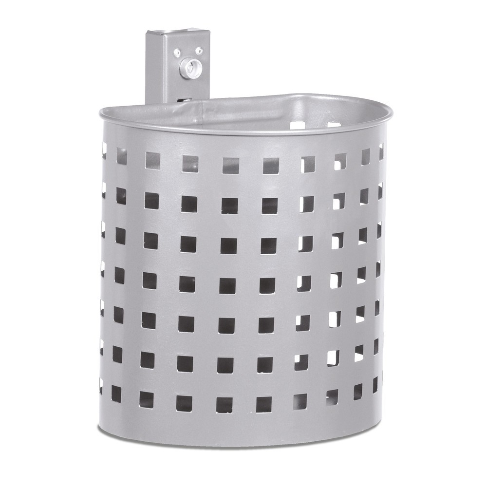 Produktabbildung Nr. 1: RENNER Poubelle en acier, 20 litres, semi-circulaire, montage mural, perforée, revêtue par poudrage, gris anthracite
