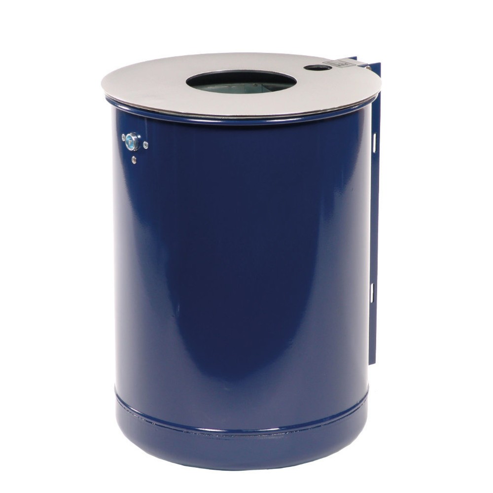 Illustration du produit: RENNER Poubelle en acier, 50 litres, avec cendrier, gris anthracite