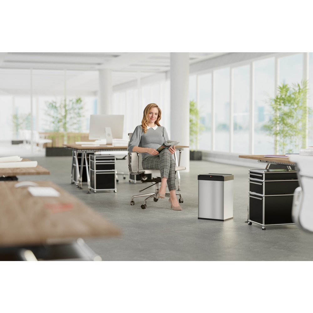 Produktabbildung Nr. 5: Poubelle Hailo Big-Box Swing, 40 litres, acier inoxydable