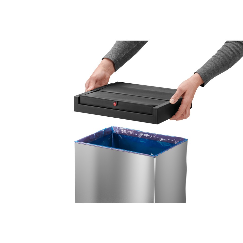 Produktabbildung Nr. 2: Poubelle Hailo Big-Box Swing, 60 litres, acier inoxydable