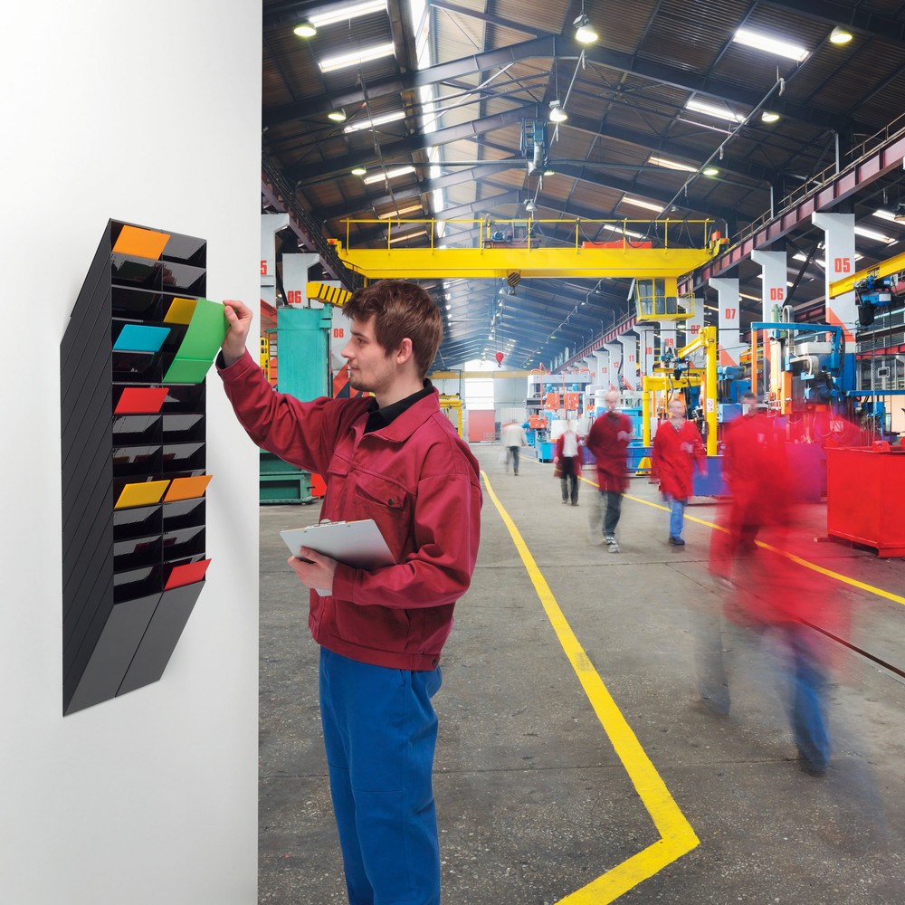 Produktabbildung Nr. 2: Présentoir à prospectus DURABLE Flexiboxx, 12 x DIN A4, format portrait, noir