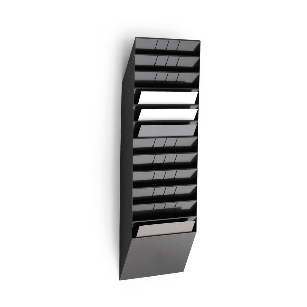 Illustration du produit: Présentoir à prospectus DURABLE Flexiboxx, 12 x DIN A4, format paysage, noir