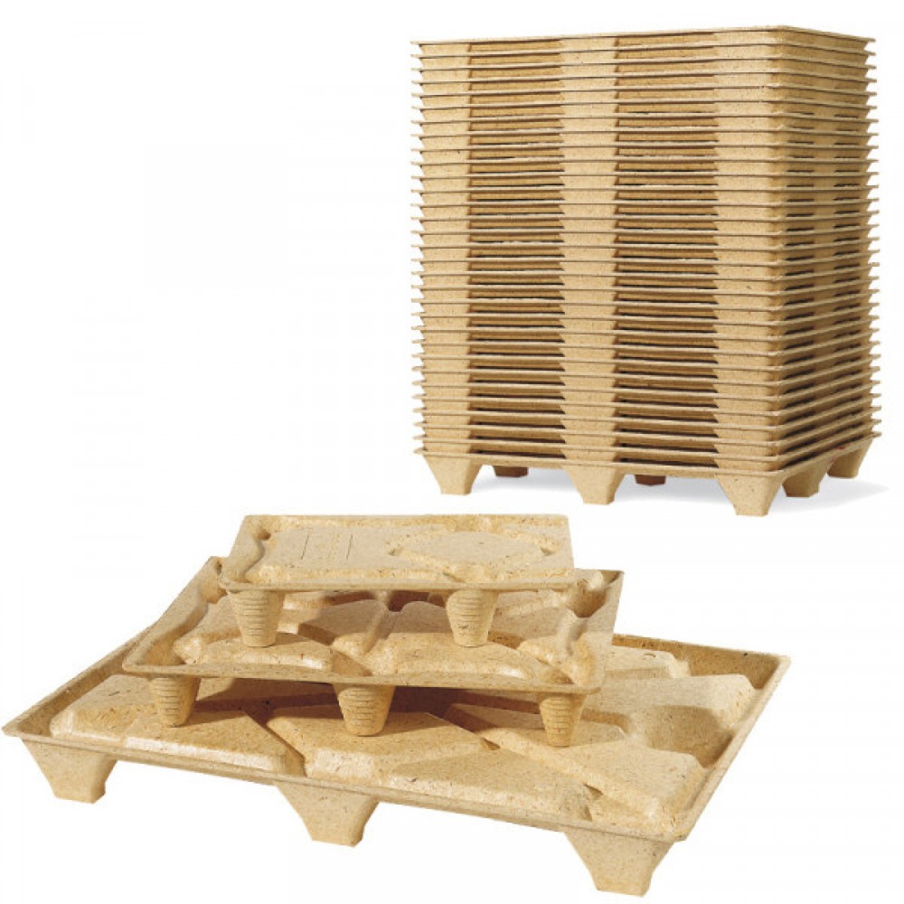 Produktabbildung Nr. 3: Pressholz-Palette, CONTAINER-Format, LxB 760 x 1.140 mm, dyn. TK 900 kg, 9 Füsse