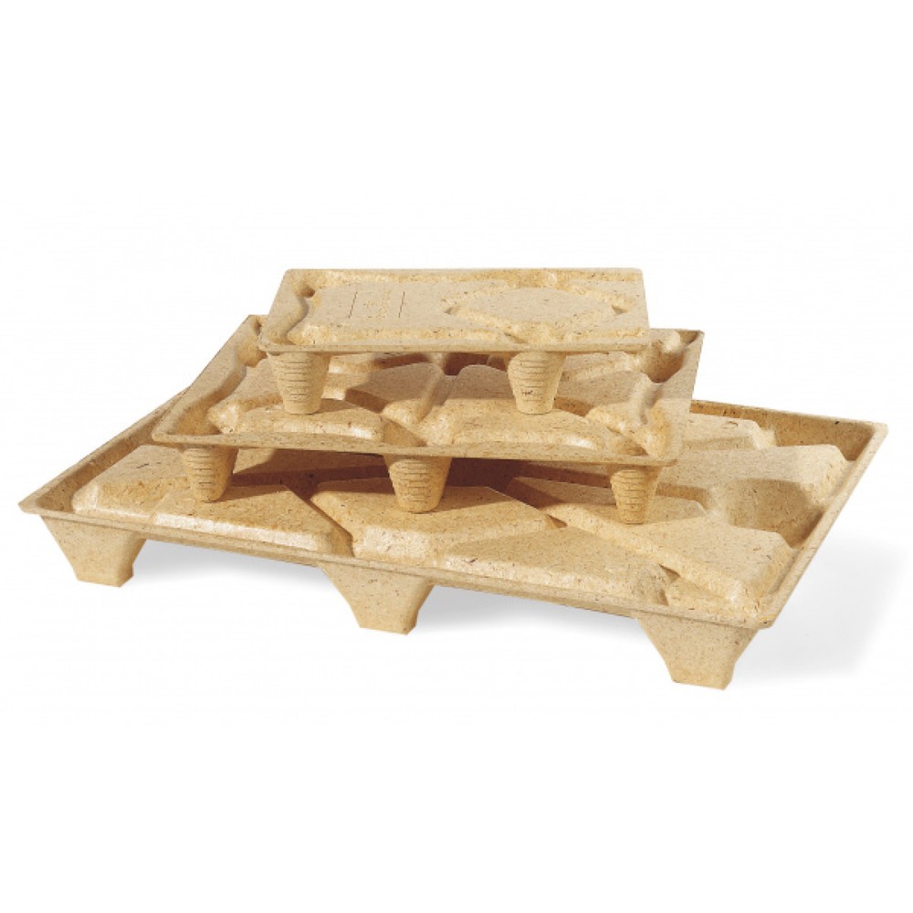 Produktabbildung Nr. 4: Pressholz-Palette, CONTAINER-Format, LxB 760 x 1.140 mm, dyn. TK 900 kg, 9 Füsse