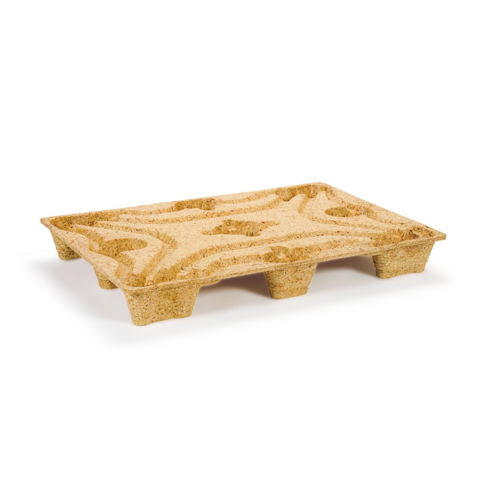 Produktabbildung: Pressholz-Palette, EURO-Format, LxB 1200x 800 mm, dyn. TK 1250 kg, 6 Füsse