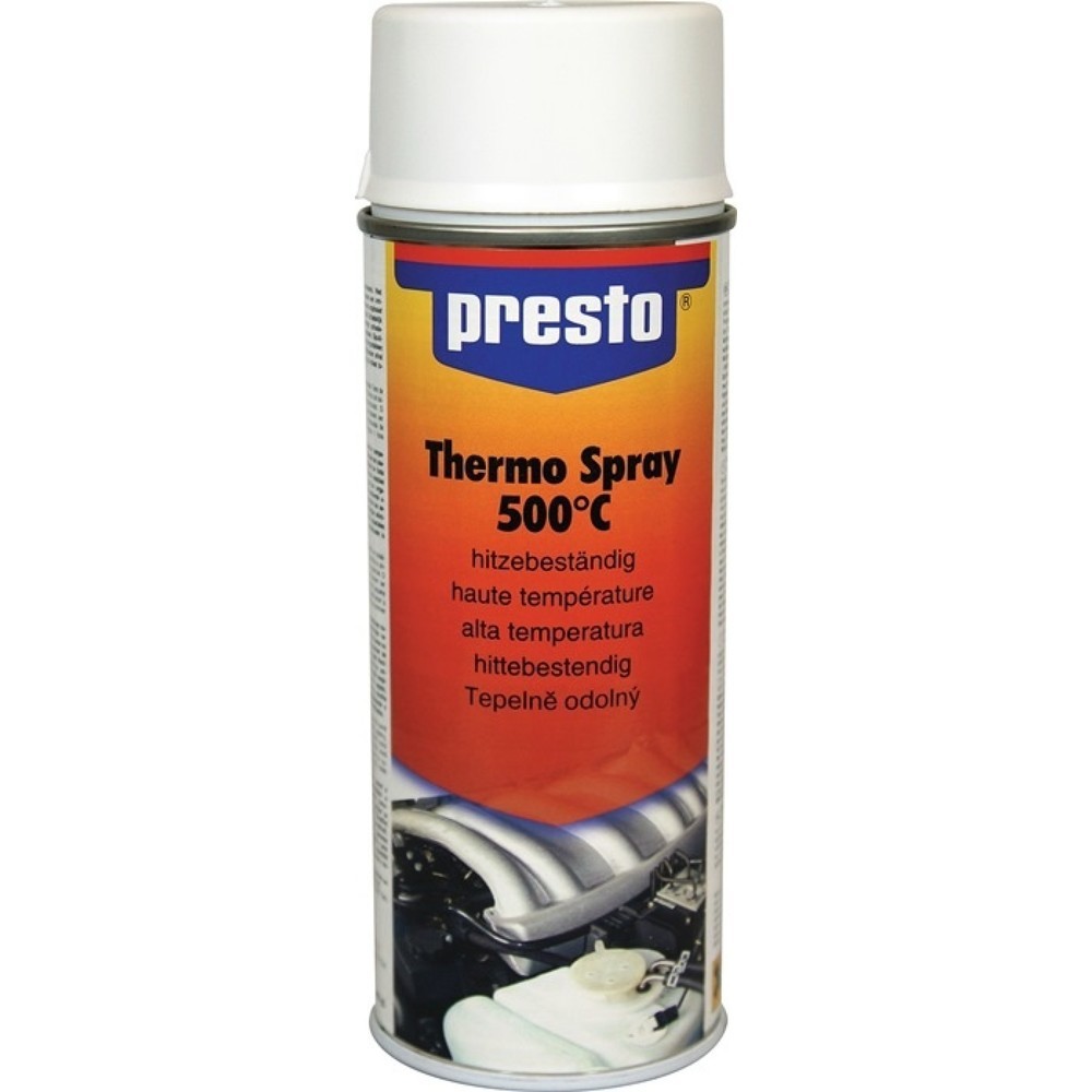 Produktabbildung: PRESTO Thermo-Lackspray Profi 500 °C, 400 ml, weiss, Spraydose