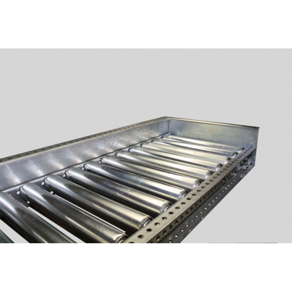 N° de l'image du produit 2 : Guidage latéral profilé en U pour convoyeurs à rouleaux pour charges lourdes, unilatéral, courbe de 90° vers l’extérieur