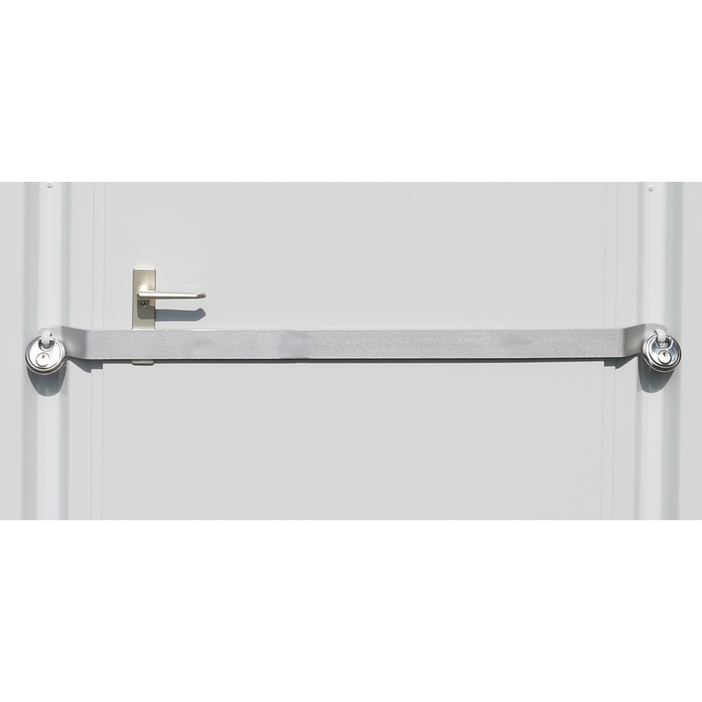 Produktabbildung Nr. 1: Protection contre l'effraction avec verrou blindé galvanisé pour porte à double battant asymétrique 1,84 m IC / STI